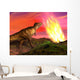 Tyrannosaurus Rex Observes Meteorite Wall Decal