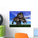Zuniceratops Dinosaur Running Grass Wall Decal
