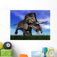 Zuniceratops Dinosaur Running Grass Wall Decal
