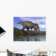 Tyrannosaurus Rex Dinosaur Walking Wall Decal Design 1