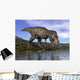 Tyrannosaurus Rex Dinosaur Walking Wall Decal Design 1