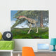 Compsognathus Dinosaur under Fir Wall Decal