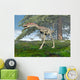 Compsognathus Dinosaur under Fir Wall Decal