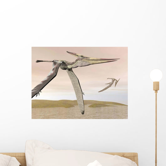 Two Pteranodons Flying over Wall Decal