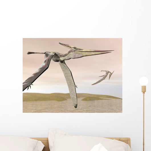 Two Pteranodons Flying over Wall Decal