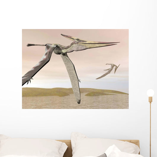 Two Pteranodons Flying over Wall Decal