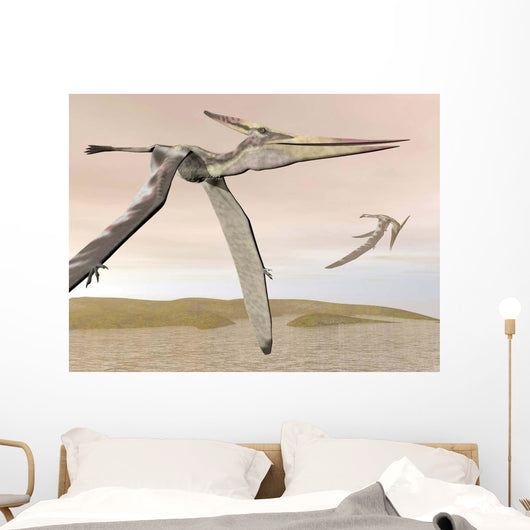 Two Pteranodons Flying over Wall Decal