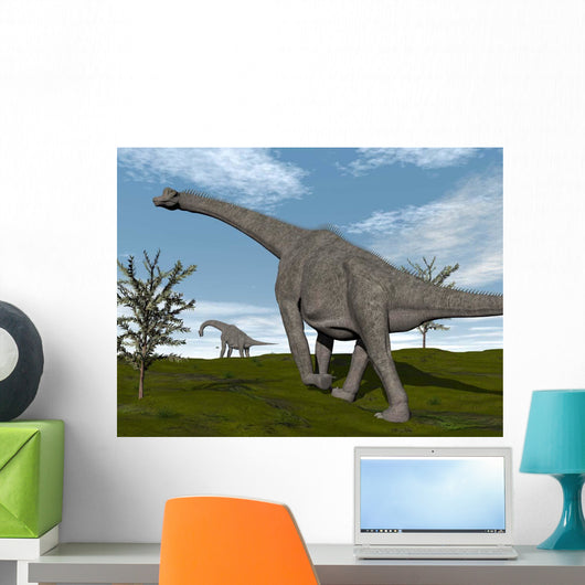 Brachiosaurus Dinosaurs Walking Open Wall Decal