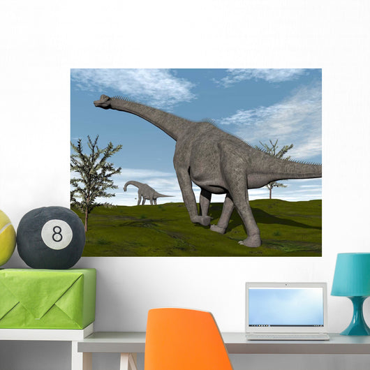 Brachiosaurus Dinosaurs Walking Open Wall Decal