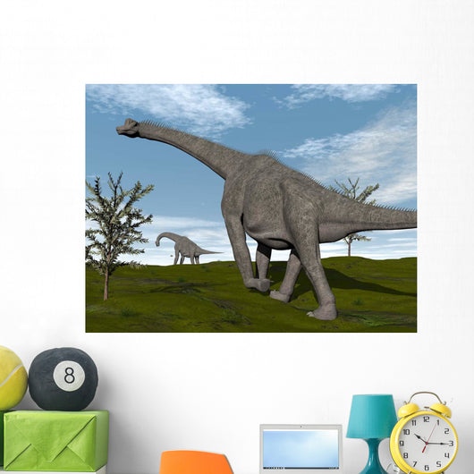 Brachiosaurus Dinosaurs Walking Open Wall Decal