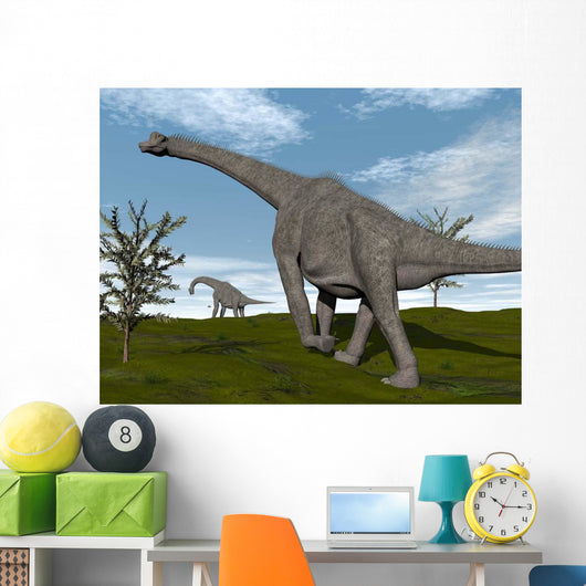 Brachiosaurus Dinosaurs Walking Open Wall Decal