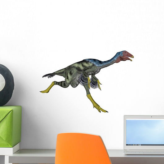 Caudipteryx Dinosaur Running Wall Decal