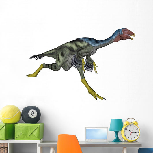 Caudipteryx Dinosaur Running Wall Decal