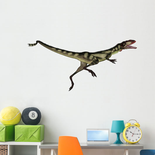 Dilong Dinosaur Jumping Wall Decal