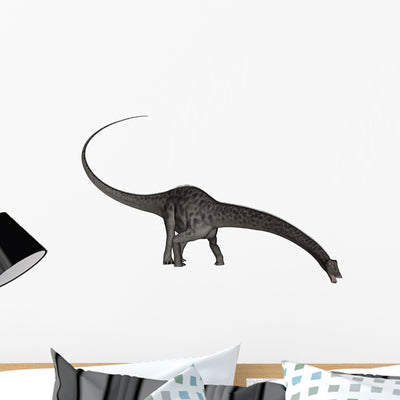 Diplodocus Dinosaur with Head Wall Decal shown on a wall
