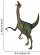 Gallimimus Dinosaur Roaring Wall Decal