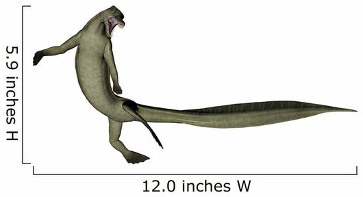 Mesosaurus Dinosaur Wall Decal Design 1