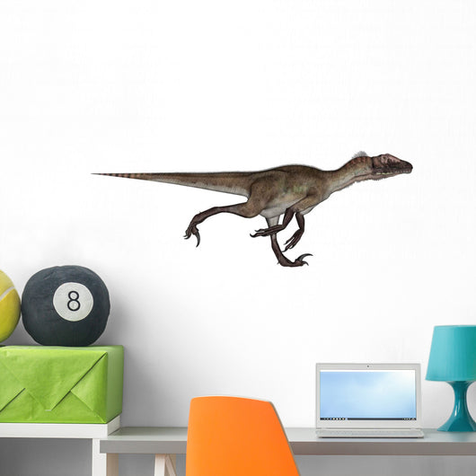 Utahraptor Dinosaur Running Wall Decal