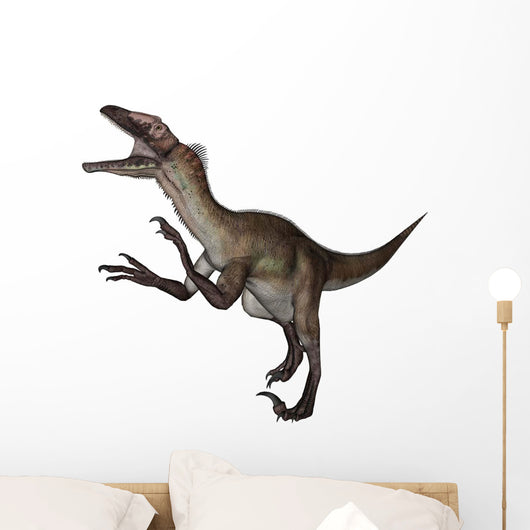 Utahraptor Dinosaur Roaring Wall Decal Design 1