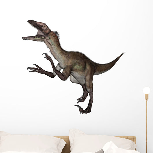 Utahraptor Dinosaur Roaring Wall Decal Design 1