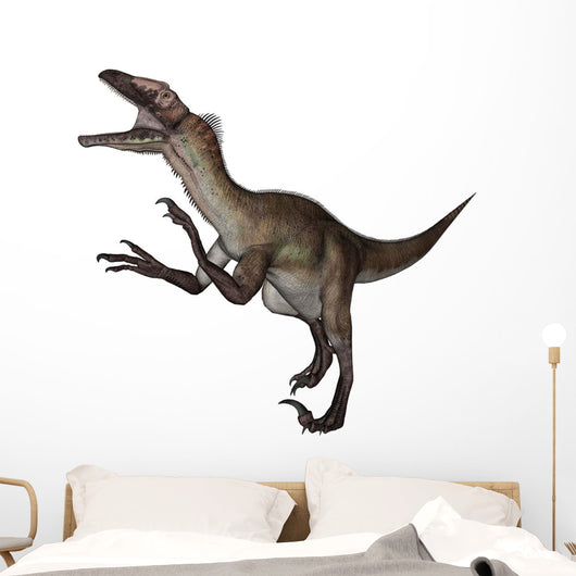 Utahraptor Dinosaur Roaring Wall Decal Design 1