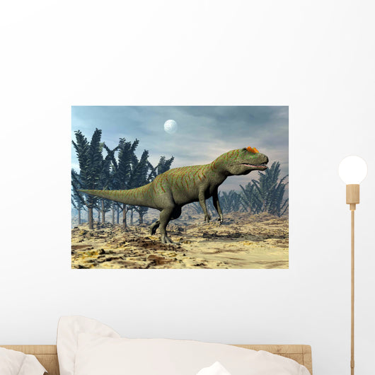 Allosaurus Dinosaur Walking amongst Wall Decal