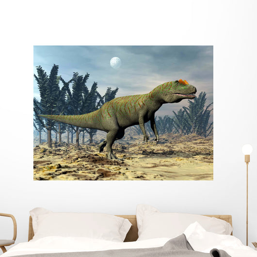 Allosaurus Dinosaur Walking amongst Wall Decal