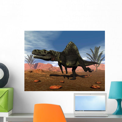 Arizonasaurus Dinosaur Desert with Wall Decal shown on a wall