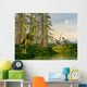 Caudipteryx Watching Dilong Dinosaurs Wall Decal