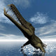 Mesosaurus Dinosaur Jumping out Wall Decal