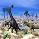 Allosaurus Dinosaurs Attacking Brachiosaurus Wall Decal
