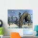 Argentinosaurus Dinosaurs Grazing Desert Wall Decal