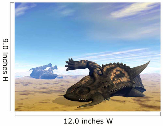 Two Einiosaurus Dinosaurs Dead Wall Decal