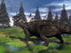 Euoplocephalus Dinosaur Walking Mountain Wall Decal