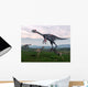 Gigantoraptor Surrounded Small Mononykus Wall Decal