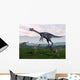 Gigantoraptor Surrounded Small Mononykus Wall Decal
