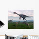 Gigantoraptor Surrounded Small Mononykus Wall Decal