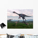 Gigantoraptor Surrounded Small Mononykus Wall Decal