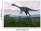 Gigantoraptor Surrounded Small Mononykus Wall Decal