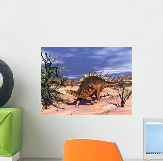 Kentrosaurus Dinosaur Grazing Dicroidium Wall Decal