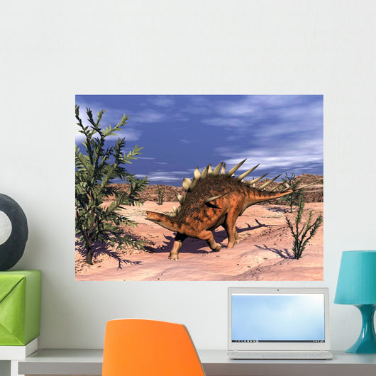 Kentrosaurus Dinosaur Grazing Dicroidium Wall Decal