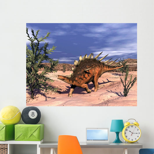 Kentrosaurus Dinosaur Grazing Dicroidium Wall Decal