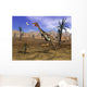 Mononykus Dinosaur Chasing Dragonfly Wall Decal