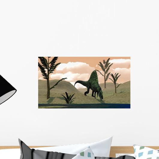 Arizonasaurus Dinosaur amongst Pachypteris Wall Decal