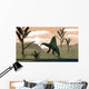Arizonasaurus Dinosaur amongst Pachypteris Wall Decal