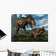 Tyrannosaurus Rex Attacking Einiosaurus Wall Decal