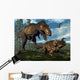 Tyrannosaurus Rex Attacking Einiosaurus Wall Decal