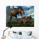 Tyrannosaurus Rex Attacking Einiosaurus Wall Decal