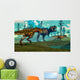 Nanotyrannus Hunting Small Tyrannosaurus Wall Decal