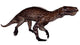 Lycaenops Dinosaur Walking White Wall Decal